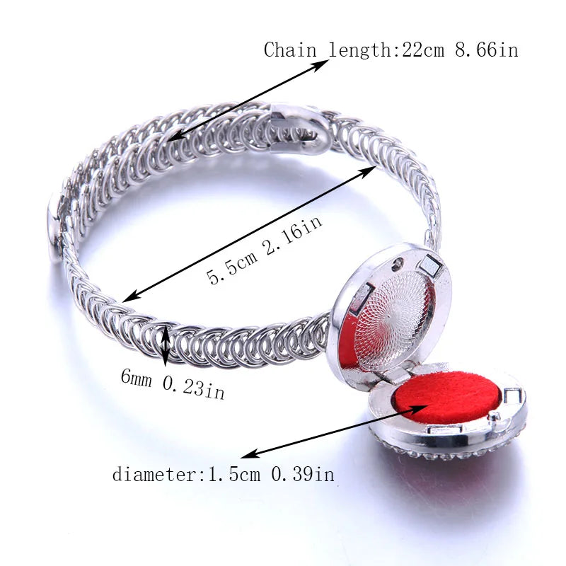 Adjustable elasticity scented bracelet Perfume Essential Oil Diffuser Aroma Diffuser Crystal bracelet Ladies fashion jewelry